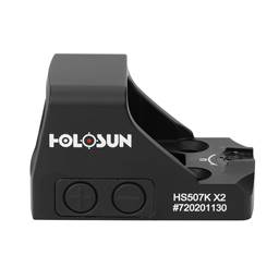 Holosun Technologies 507K X2 Compact Pistol Red Dot 2 MOA Dot 32 MOA Circle Multi Reticle Shake Awake Night Vision Compatible HS507K X2