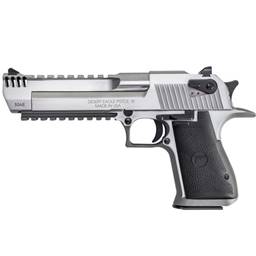 Magnum Research Desert Eagle Mark XIX 50 AE Stainless Black Rubber Grips 6" Barrel With Brake 7 Rounds DE50SRMB