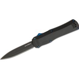 Benchmade 3400BK Autocrat Out the Front Switchblade Black Grip Black Double Sided Dagger Point