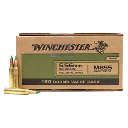 Winchester WM855150 M855 556 62 Grain Green Tip Full Metal Jacket 150 Round Box