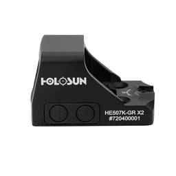 Holosun Technologies 507K X2 Compact Pistol Green Dot 2 MOA Dot 32 MOA Circle Multi Reticle Shake Awake Night Vision Compatible HE507K-GR X2