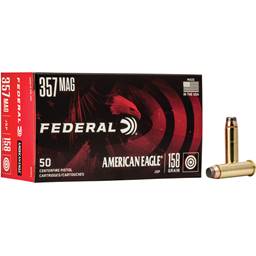 Federal American Eagle 357 Mag 158 Grain Jacketed Soft Point 50 Round Box AE357A