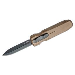 SOG SOG-15-61-02-57 Pentagon OTF Switchblade Double Edge Dagger Black Blade FDE Grip