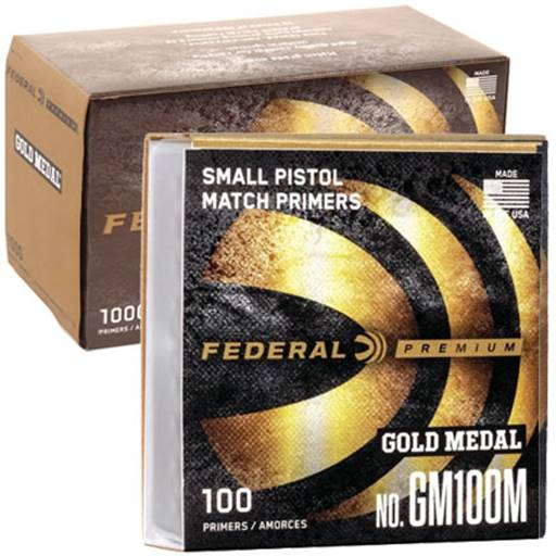 Federal GM100M Gold Medal Small Pistol Match Primers 1000