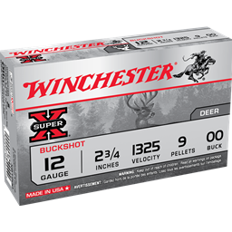 Winchester XB1200 Super X 12 Gauge 00 Buckshot  2 3/4in  9 Pellets 5 Round Box