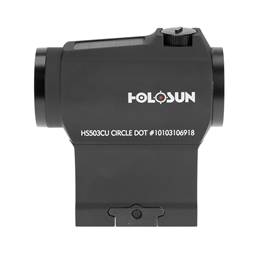 Holosun Technologies 503CU Rifle Red Dot 2 MOA Dot 65 MOA Circle Dual Reticle Solar Shake Awake Night Vision Compatible HS503CU