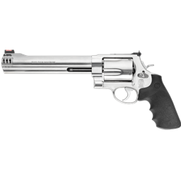 Smith & Wesson 163501 Model 500 S&W Magnum Stainless Steel Black Rubber Grip Ported 8.38" Barrel 5 Shot