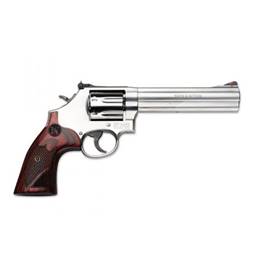 Smith & Wesson 150712 Model 686 Deluxe Plus 357 Magnum Stainless Wood Grips 6" Barrel 7 Shot