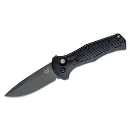 Benchmade 9070BK Claymore Side Open Switchblade Black Drop Point Blade Black Grip