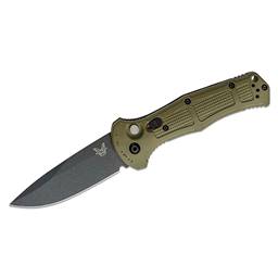 Benchmade 9070BK-1 Claymore Side Open Switchblade Cobalt Drop Point Blade Foliage Green Grip