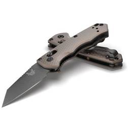 Benchmade 2900BK Auto Immunity Side Open Switchblade Black Wharncliffe Blade Charcoal Grey Grip