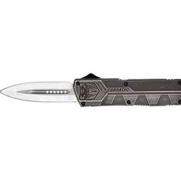 Cobra Tec Knives SWCTLWDAGNS Lightweight Push Button Auto Stonewash Handle Satin Dagger Blade
