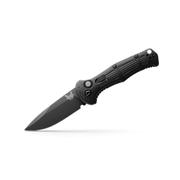 Benchmade 9570BK Claymore Push Button Auto Black Scales Black Drop Point Blade
