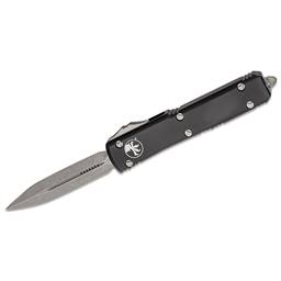 Microtech 122-10AP Ultratech Double Edged Black Scale Apocalyptic Blade Out the Front Auto