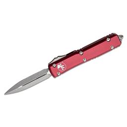 Microtech 122-10APMR Ultratech Double Edged Merlot Scale Apocalyptic Blade Out the Front Auto