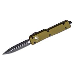 Microtech 147-1OD UTX-70 Double Edged OD Green Scale Black Blade Out the Front Auto