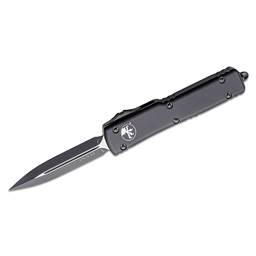 Microtech 147-1T UTX-70 Tactical Double Edged Black Scale Black Blade Out the Front Auto