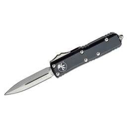 Microtech 232-10 UTX-85 Double Edged Black Scale Stonewashed Blade Out the Front Auto