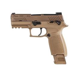 Sig Sauer P320 M18 Carry 9mm Coyote Tan Optic Cut Manual Safety 3.9" Barrel 21 Rounds - Government Overrun SIGP320M18