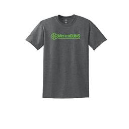 MISTER GUNS MGT-TB-S T-Shirt - Throwback Green Logo on Gray Small