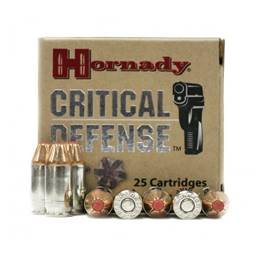 Hornady 90080 Critical Defense 380 Acp 90 Grain FTX 25 Roudn Box