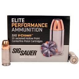 Sig Sauer E9MMA3-20 Elite V-Crown 9mm 147 Grain Jacketed Hollow Point 20 Round Box