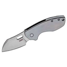 CRKT 5311 Pilar Stainless Steel Grip Stain Sheepsfoot Thumb Hole Opening