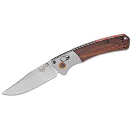 Benchmade 15085-2 Mini Crooked River Axis Folder Clip Point Blade Wood Grip