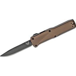 Benchmade 4600DLC-1 Phaeton Out the Front Switchblade FDE Grip Black Drop Point