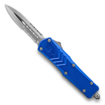 Cobra Tec Knives SBLUFS-XSDAG2SS SMALL FS-X 2 SIDED DAGGER SERRATED BLUE 2.75" OTF
