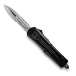 Cobra Tec Knives SBFS-3DAG2SS SMALL FS-3 BLACK DAGGER 2 SIDED SERRATED OTF KNIFE