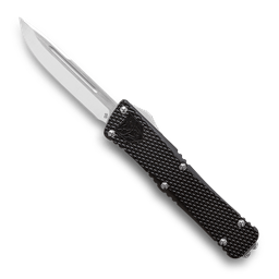 Cobra Tec Knives MKBMDNS Mini Mamba Push Button Auto Black Handle Satin Drop Point Blade