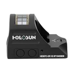 Holosun Technologies HE507C-GR X2 Pistol Green Dot 2 MOA Dot 32 MOA Circle Multi Reticle Solar Shake Awake Night Vision Compatible