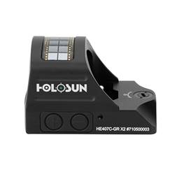 Holosun Technologies HE407C-GR X2 Pistol Green Dot 2 MOA Solar Shake Awake Night Vision Compatible