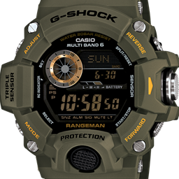 CASIO GW9400-3CR G-Shock Master Of G Rangeman Digital Green Watch