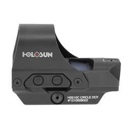 Holosun Technologies HS510C Open Reflex QD Mount Red Dot 2 MOA Dot 65 MOA Circle Multi Reticle Shake Awake Night Vision Compatible