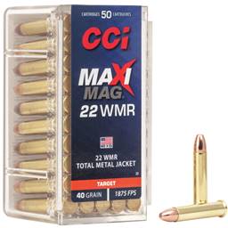 Federal 23 CCI Maxi Mag 22 WMR 40 Grain Full Metal Jacket 50 Round Box