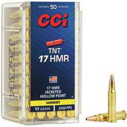 Federal 53 CCI TNT 17 HMR 17 Grain Jacketed Hollow Point 50 Round Box