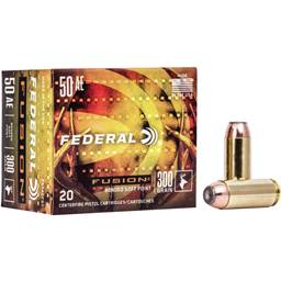 Federal F50AEFS1 Fusion 50 Action Express 300 Grain Bonded Soft Point 20 Round Box