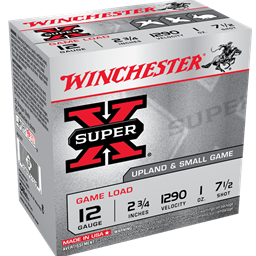 Winchester XU127 Super X Game Load 12 Gauge 2 3/4in 1 Oz 7.5 Shot 25 Round Box