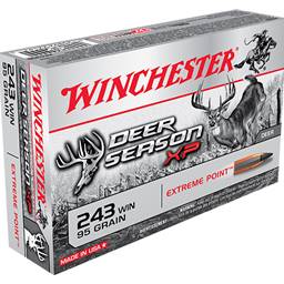 Winchester X243DS Deer Season XP 243 Win 95 Grain Extreme Point Polymer Tip 20 Roound Box