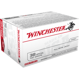Winchester USA38SPVP USA White Box 38 Special 130 Grain Full Metal Jacket 100 Round Value Pack