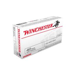Winchester USA40SW USA White Box 40 S&W 165 Grain Full Metal Jacket 50 Round Box
