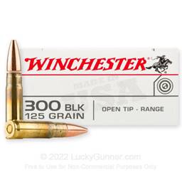 Winchester USA300BLK Range 300 Blackout 125 Grain Open Tipped 20 Round Box