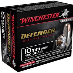 Winchester S10MMPDB Defender 10mm Auto Bonded JHP  180 Grain 20 Round Box