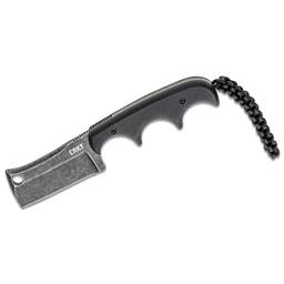 CRKT 2383K Minimalist Black Grip Stonewash Cleaver Neck Knife