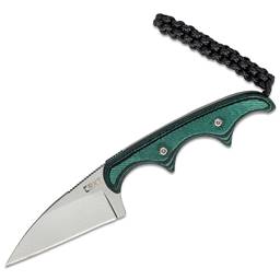 CRKT 2385 Minimalist Green Grip Bead Blast Wharncliffe Neck Knife