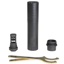 Yankee Hill Resonator 30 Cal Silencer and QD Muzzle Brake 5/8-24 Black YHM-2130-MB-24