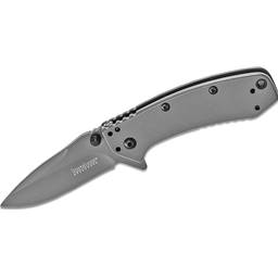 Kershaw 1555TI Cryo Stainless Grip Gray Drop Point Blade Assisted Opening