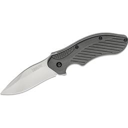 Kershaw 1605 Clash Black Grip Bead Blasted Drop Point Blade Assisted Opening